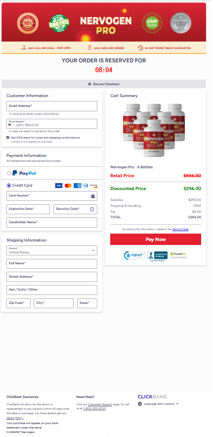 NervoGen Pro order page